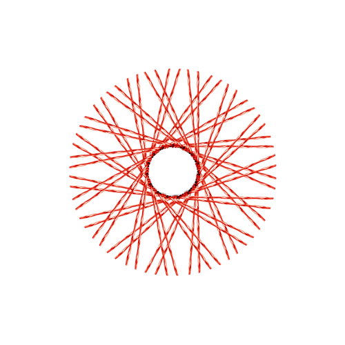 60 Twisted Spokes - 18" - Gloss Red
