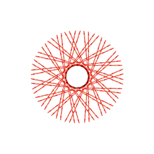 Load image into Gallery viewer, 60 Twisted Spokes - 18&quot; - Gloss Red