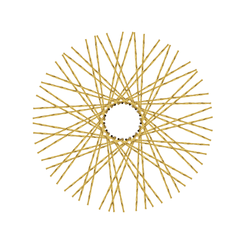 60 Twisted Spokes - 21" - Brass