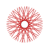 60 Twisted Spokes - 21" - Candy Apple Red