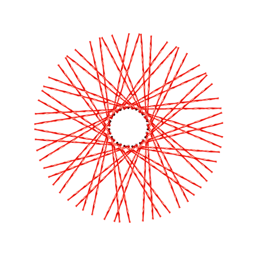 60 Twisted Spokes - 21" - Gloss Red
