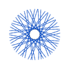 60 Twisted Spokes - 21" - Lolly Pop Blue