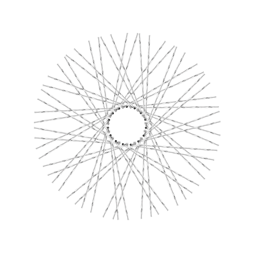 60 Twisted Spokes - 21" - Polish
