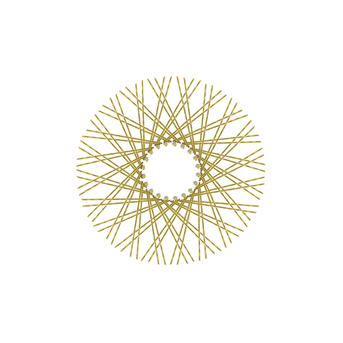 80 Diamond Spokes - 17" - Brass