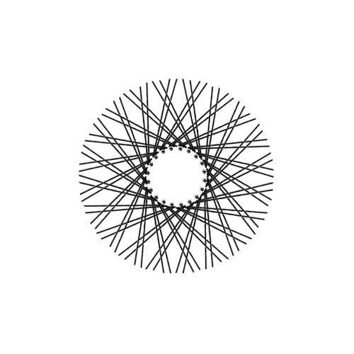 80 Diamond Spokes - 17" - Gloss Black