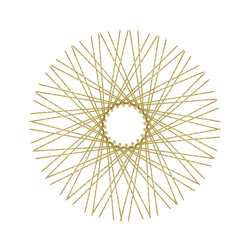 80 Diamond Spokes - 21" - Brass