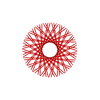 80 Twisted Spokes - 16" - Candy Apple Red