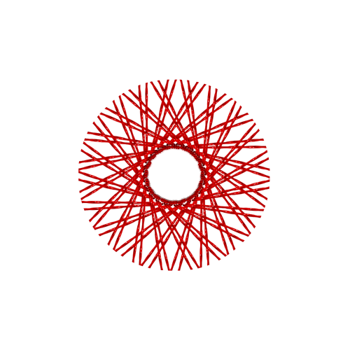 80 Twisted Spokes - 16" - Candy Apple Red