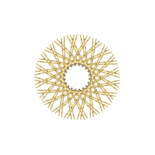 80 Twisted Spokes - 17" - Brass