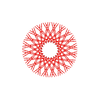 80 Twisted Spokes - 17" - Gloss Red
