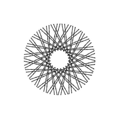 80 Twisted Spokes - 18" - Gloss Black