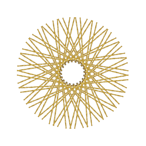 80 Twisted Spokes - 21" - Brass