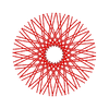 80 Twisted Spokes - 21" - Candy Apple Red